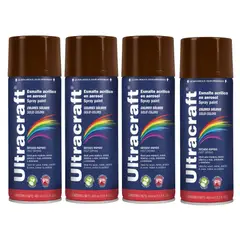 TRUPER - Spray Pintura color MARRON, 4 UNIDADES ULTRACRAF