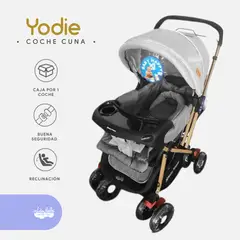 BABY HAPPY - Coche Cuna de Lujo «Yodie» Plomo