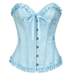 GENERICO - Corset Princess Celeste Encaje Mujer Victoriano