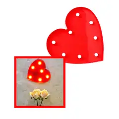 GENERICO - Lámpara Decorativa Led Mesa // Forma de CORAZÓN // 2 unidades