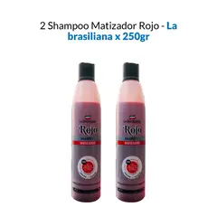 LA BRASILIANA - Shampoo Matizador Rojo 250Gr 2 Unidades
