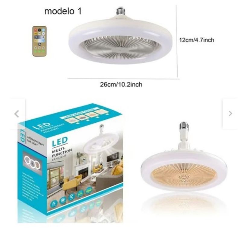 Foco ventilador de techo ahorrador inteligente + control y fragancia