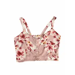 AMA OUTFITTERS - TOP TIRAS FLOREADO TANIA