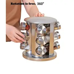 GENERICO - Pimenteros 12 Piezas Giro 360 Especerias Cocina Frascos Hogar Genieka