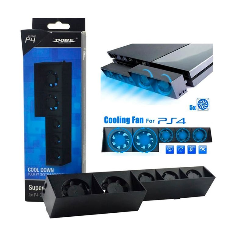 Cooler Ventilador para PS4 FAT Enfriador 5 Ventiladores
