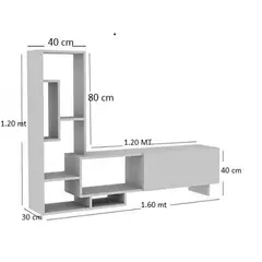 NACION MUEBLES - CENTRO DE ENTRETENIMIENTO FRANCIA COLOR BLANCO NM