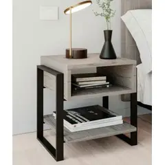 NACION MUEBLES - VELADOR ALEMANIA COLOR GRIS NM