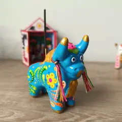 GENERICO - Artesanía Torito de Pucará Multicolor 10 x 10,5