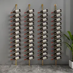VENTITAS HOME - Bar Botellero 1 Rack Wine Dorado