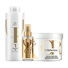 WELLA - OIL REFLECTIONS Trío Shampoo 1L + Mask 500ml + Oil 100ml