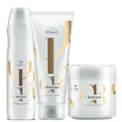 WELLA - OIL REFLECTIONS Trío Shampoo 250 ml + Conditioner 200 ml + Mask 150 ml