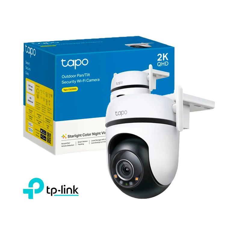 Cámara de Seguridad Tp-Link Tapo C520WS 2K 4MP Gira 360 Wi-Fi Exterior
