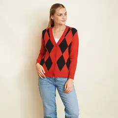 GENERICO - Abrigo Para Dama Atifete Kosovo Color Rojo