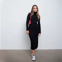 DESIRE - Vestido manga larga cuello alto Paula para mujer