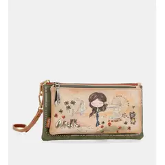 GENERICO - Monedero tipo billetera-Anekke Peace & Love Camel