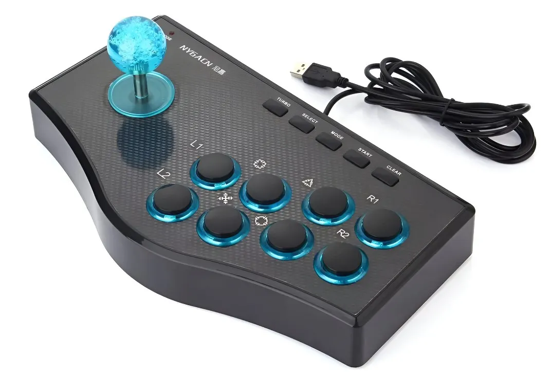 Controlador Joystick Arcade NJP308 Compatible con PC PS2 PS3 Android.