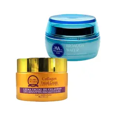 NEVADA NATURAL PRODUCTS - Crema Facial Antiarrugas + Crema Hidratante de AH Water Get