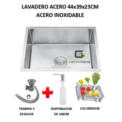 IMPORTADO MC - LAVADERO DE COCINA 44x39X23cm ACERO INOXIDABLE