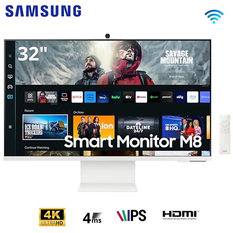 Monitor S32CM801UL 32 Cámara Web 4K - Hdmi -4Ms- Usb- Wifi