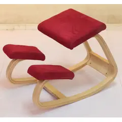 GENERICO - Silla ergonómica para arrodillarse de madera rojo