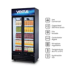 VENTUS - Visicooler 1 puerta LG-550TC Negro 550Lts