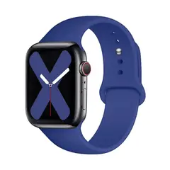 GENERICO - CORREA DE SILICONA PARA WATCH 44-45-46-49 MM AZUL MAR