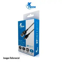 XTECH - CABLE USB TIPO-C 24 PINES 18M COLOR BN PN XTC-511