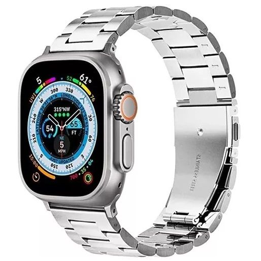 CORREA ESLABONES DE METAL PARA WATCH ULTRA 49MM PLATEADO