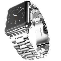 GENERICO - CORREA ESLABONES DE METAL PARA WATCH 38-40-41MM PLATEADO