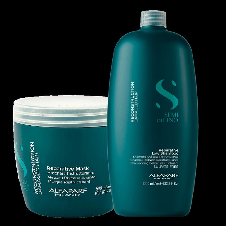 ALFAPARF SEMI DI LINO Reparative Dúo Shampoo 1 L + Mask 500 ml