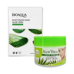 NEVADA NATURAL PRODUCTS - Crema Facial de aloe vera + Mascarilla Hidratante Aloe Vera