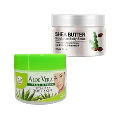 NEVADA NATURAL PRODUCTS - Crema Facial de aloe vera + Gel Corporal Manteca de Karite