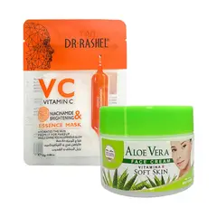 NEVADA NATURAL PRODUCTS - Crema Facial de aloe vera + Mascarilla vitamina C niacinamida