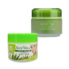 NEVADA NATURAL PRODUCTS - Crema Facial de aloe vera + Mascarilla De Barro Facial Matcha