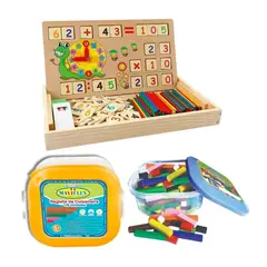 GENERICO - Didácticos Pizarra Multiuso Reloj+Regletas Coloridas 136Pzs