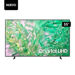 SAMSUNG - Televisor 55 UHD Crystal 4K Tizen OS Smart TV UN55DU8000.