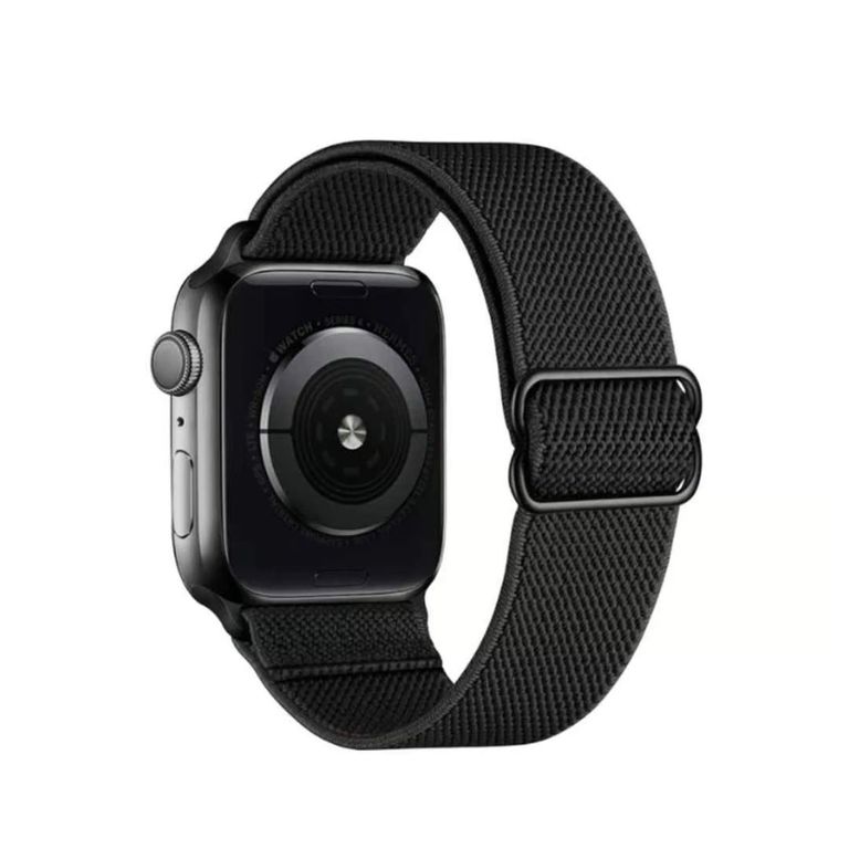 CORREA NYLON CON HEBILLA PARA SMARTWATCH DE 42-44-45-49MM NEGRO
