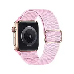 GENERICO - CORREA NYLON CON HEBILLA PARA SMARTWATCH DE 38-40-41MM ROSA BEBE