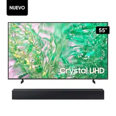 SAMSUNG - Televisor 55 UHD Crystal 4K Tizen OS Smart TV UN55DU8000.