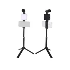 SEISA - Kit Estabilizador para Teléfono Trípode Micrófono Luz Led recargable