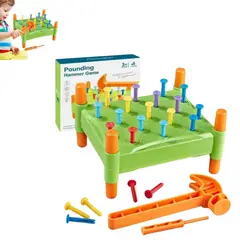 GENERICO - Tablero Montessori De Clavijas Con Martillo