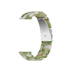 GENERICO - CORREA ESLABONES DISEÑO FLORES PARA SMARTWATCH DE 42-44-45-49MM VERDE