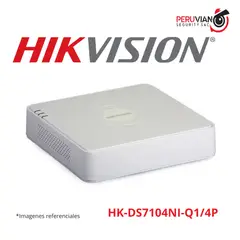 HIKVISION - NVR 4CH + 4 PUERTOS POE. Hasta 4Mp HK-DS7104NI-Q1/4P