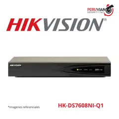 Hikvision - NVR 8CH. Hasta 8Mp. Soporta 1HDD(6TB) H265+. HK-DS7608NI-Q1
