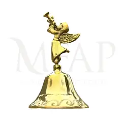 MFAP BRONCERIA Y ANTIGUEDADES - Campana de mesa angelito en bronce fundido 10 cm