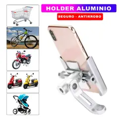 GENERICO - Holder Soporte De Metal Aluminio Para Moto Bicicleta Para GPS