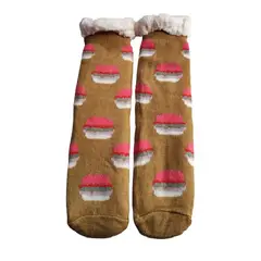 OEM - MEDIAS MUJER INTERIOR CARNERO ANTIDESLIZANTE INVIERNO VIAJE