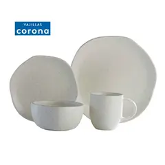 CORONA - Set de Vajilla - 16 piezas REACTIVO