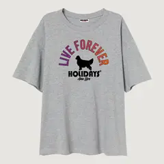 HOLIDAYS - OVERSIZE MUJER GRIS MANGA CORTA