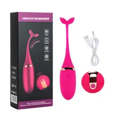 GENERICO - Vibrador con control remoto forma de pescadito-rosado